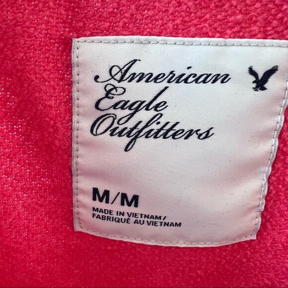 Y2K American Eagle Outfitters Coral Pullover Workout Sweatshirt Drawstring Waist - Picture 5 of 5